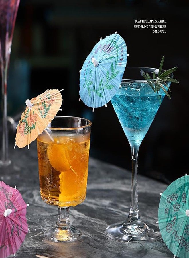 Haundry Cocktail Umbrella Picks, 50-Pack Drink Umbrella Toothpicks, Colorful Paper Cupcake Toppers for Luau Party Sandwich Fruit, Wooden Cocktail Picks for Tropical Hawaiian Tiki Party Decoration - Image 5